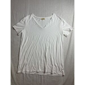 Piko 1988 T-Shirt White Mens Size S Blank V-Neck Short Sleeve Coastal Normcore